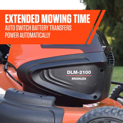 21 In. 56-Volt Cordless Battery Walk behind Push Lawn Mower with Two 5.0 Ah Batteries/Rapid Charger