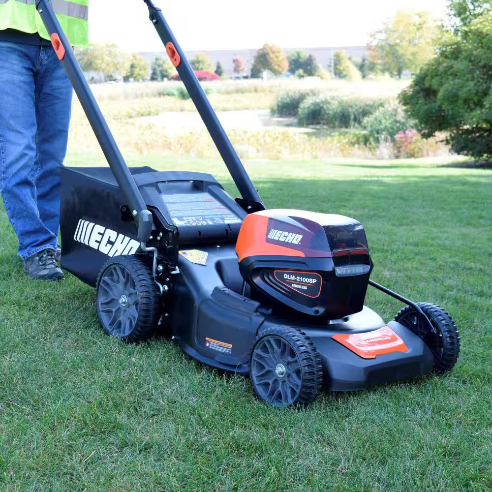 56V Cordless Battery Lawn Mower and String Trimmer Combo Kit W/ 2.5Ah and 5.0Ah Batteries and (2) Chargers (2-Tool)