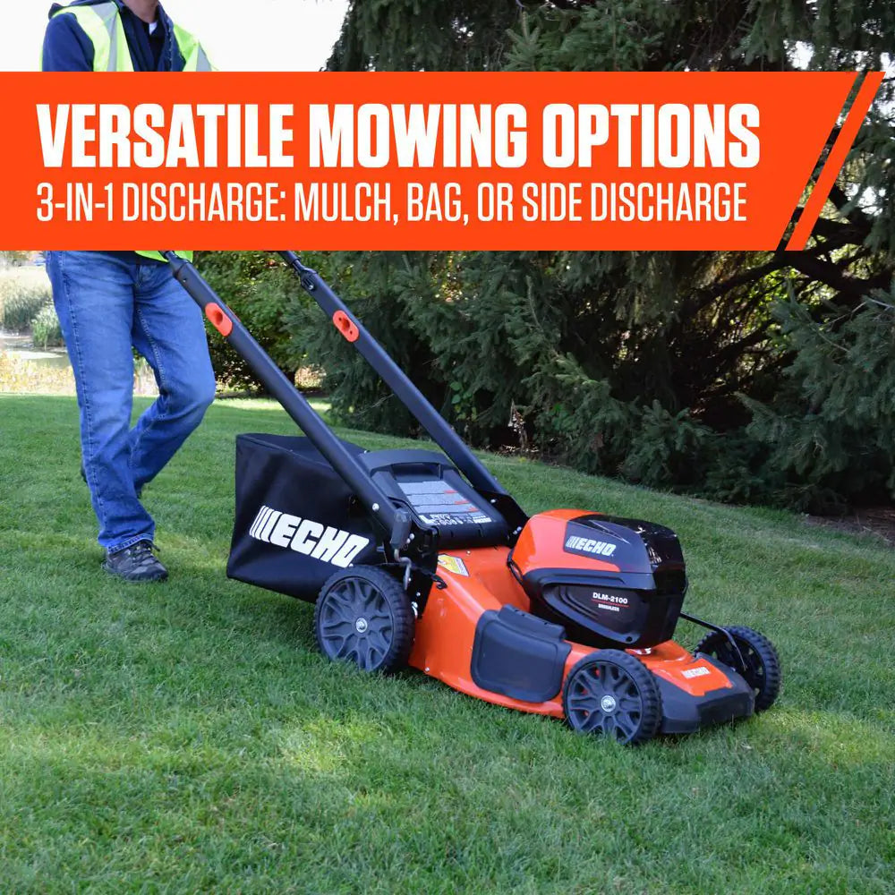 21 In. 56-Volt Cordless Battery Walk behind Push Lawn Mower with Two 5.0 Ah Batteries/Rapid Charger