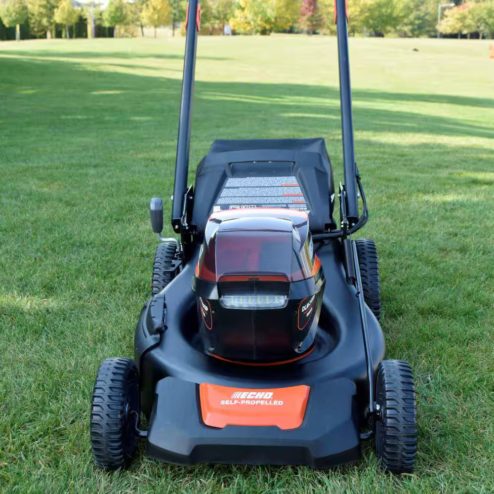 56V Cordless Battery Lawn Mower and String Trimmer Combo Kit W/ 2.5Ah and 5.0Ah Batteries and (2) Chargers (2-Tool)