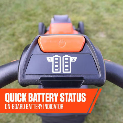 21 In. 56-Volt Cordless Battery Walk behind Push Lawn Mower with Two 5.0 Ah Batteries/Rapid Charger